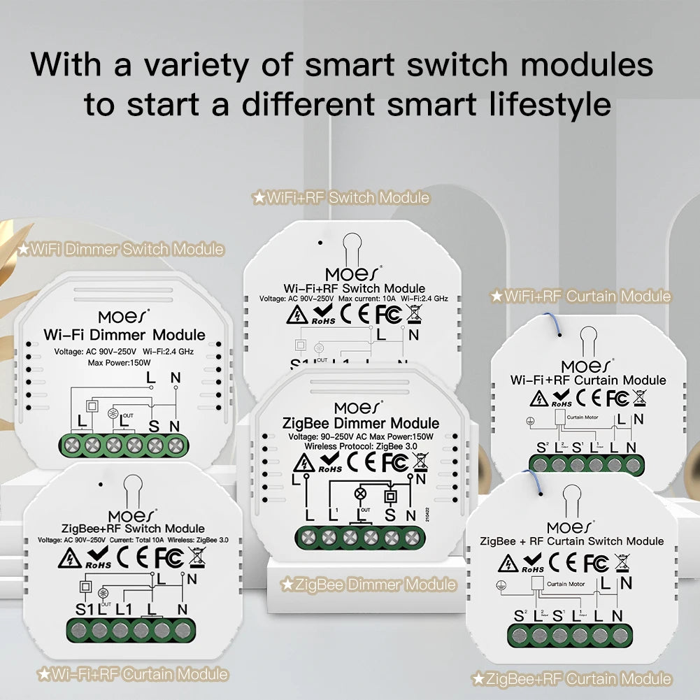 MOES Smart ZigBee WiFi Switch Module