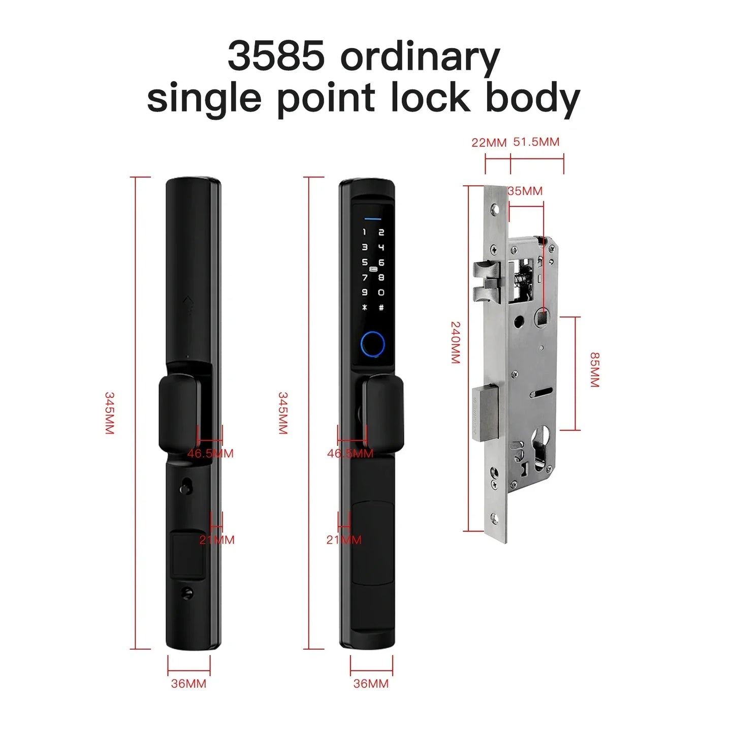 MOES WiFi Smart Fingerprint Coded Door Lock