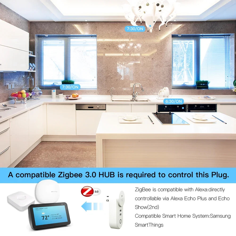 ZigBee 3.0 Smart Socket Plug