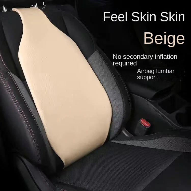 Car leather waist pillow