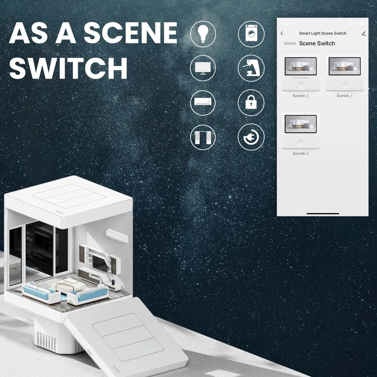 MOES Scene Switch ZigBee Smart Light Push Button