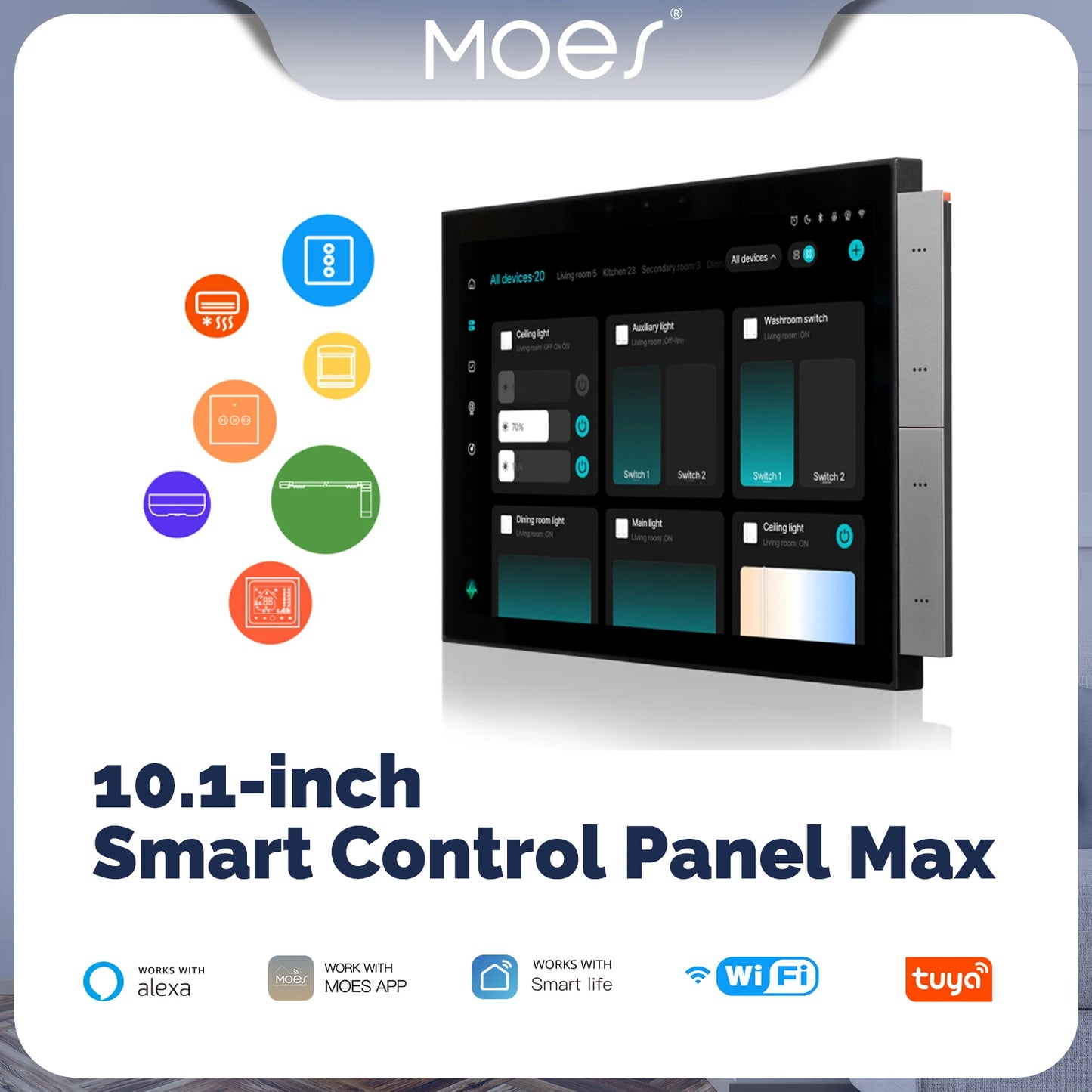 MOES Tuya Smart Home Control Panel Max 10.1inch Touch Screen