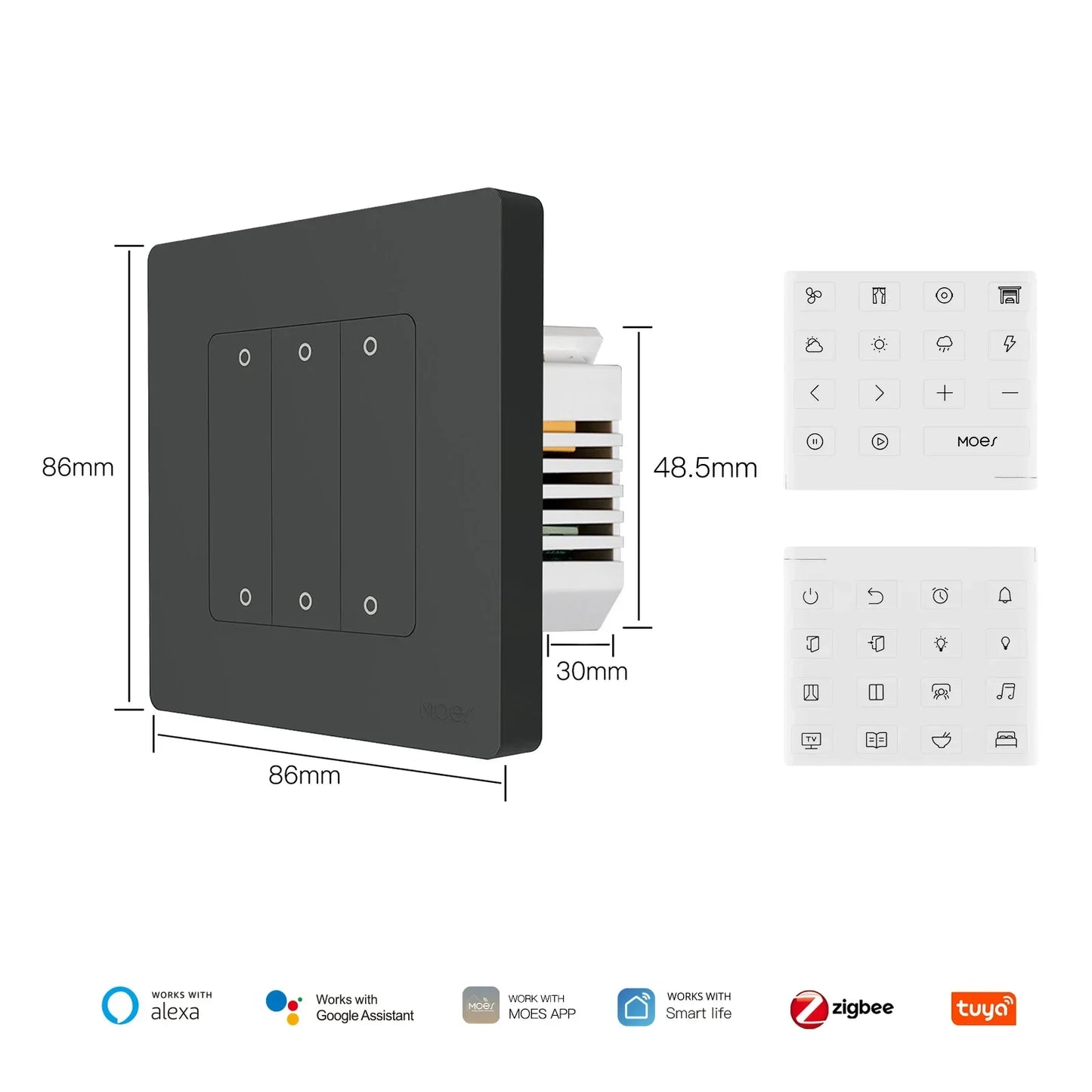 MOES Scene Switch ZigBee Smart Light Push Button