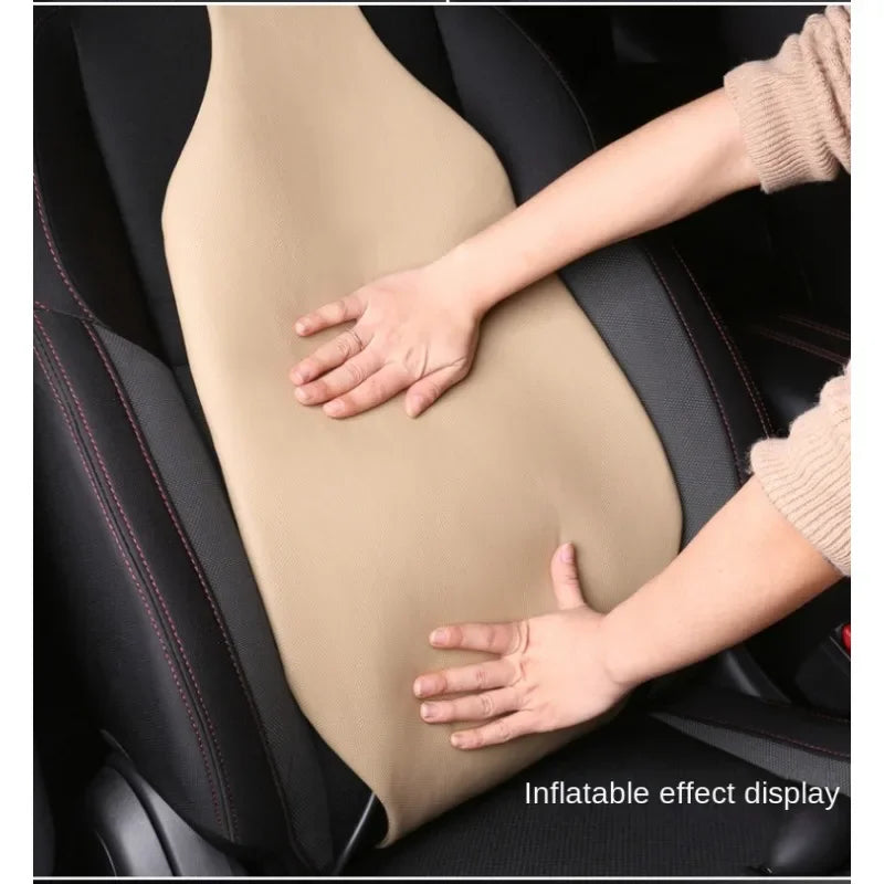 Car leather waist pillow