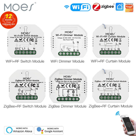 MOES Smart ZigBee WiFi Switch Module