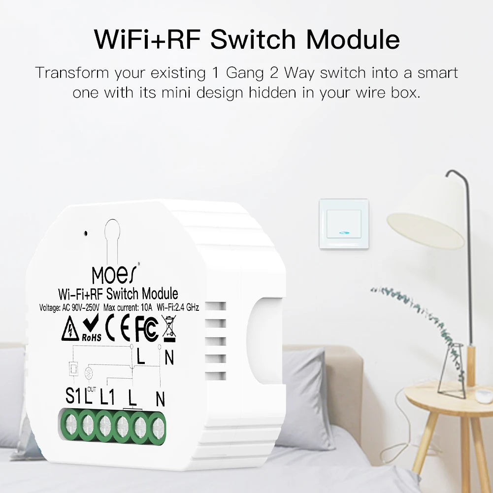 MOES Smart ZigBee WiFi Switch Module